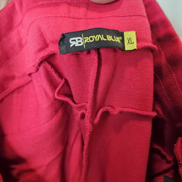 Royal Blue Men's Drawsting Trainer Pants, Size XL - Picture 5 of 6